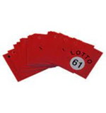 CARTELLINO ATOSSICO MM. 48 X 48 STAMPA A 2 COLORI CON FORO  
